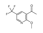 Ethanone, 1-[2-methoxy-5-(trifluoromethyl)-3-pyridinyl]- Structure