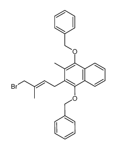 (E)-1,4-bis(benzyloxy)-2-(4-bromo-3-methylbut-2-en-1-yl)-3-methylnaphthalene结构式