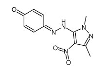 4-[(2,5-dimethyl-4-nitropyrazol-3-yl)hydrazinylidene]cyclohexa-2,5-dien-1-one结构式