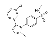 4-(2-(3-chloro-phenyl)-5-methyl-pyrrol-1-yl)-N-methyl-benzenesulfonamide Structure