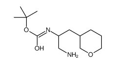 1-氨基-3-(四氢-2H-3-吡喃基)-2-丙氨基甲酸叔丁酯结构式