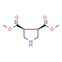 cis-dimethyl pyrrolidine-3,4-dicarboxylate hydrochloride Structure