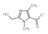 (1,4-二甲基-5-硝基-1H-咪唑-2-基)甲醇结构式