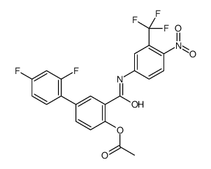 [4-(2,4-difluorophenyl)-2-[[4-nitro-3-(trifluoromethyl)phenyl]carbamoyl]phenyl] acetate结构式