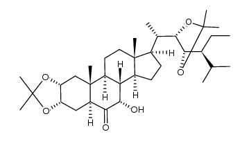(2R,3S,7S,22S,23S)-7-hydroxy-2,3,22,23-di-isopropylidenedioxy-5α-stigmastan-6-one Structure