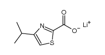 4-(1-methylethyl)-1,3-thiazole-2-carboxylate, lithium salt Structure