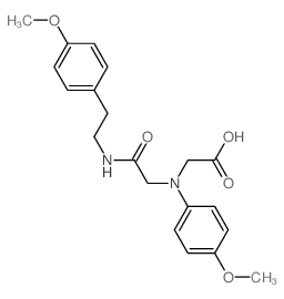 [(4-Methoxyphenyl)(2-{[2-(4-methoxyphenyl)ethyl]-amino}-2-oxoethyl)amino]acetic acid Structure