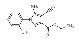 5-氨基-4-氰基-1-邻甲苯吡唑-3-羧酸乙酯结构式