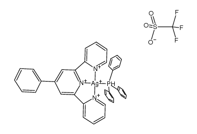 [Ag(4'-phenyl-terpyridine)(PPh3)](SO3CF3)结构式
