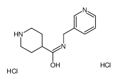 N-(Pyridin-3-ylmethyl)piperidine-4-carboxamide dihydrochloride结构式