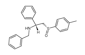 (1R,SR)-N-benzyl-[1-phenyl-2-(p-tolylsulfinyl)ethyl]amine结构式