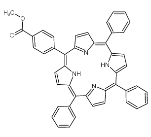5-(4-甲氧羰基苯基)-10,15,2-三苯基卟吩结构式