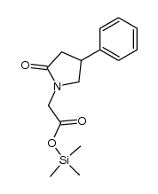 trimethylsilyl 2-(2-oxo-4-phenylpyrrolidin-1-yl)acetate结构式