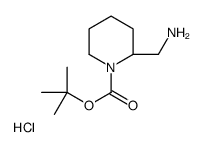 (R)-tert-Butyl 2-(aminomethyl)piperidine-1-carboxylate hydrochloride Structure