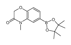 4-甲基-6-(4,4,5,5-四甲基-1,3,2-二恶硼硼烷-2-基)-2H-苯并[b] [1,4]恶嗪-3(4H)-酮结构式