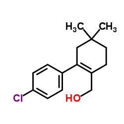 [2-(4-氯苯基)-4,4-二甲基环己-1-烯基]甲醇结构式