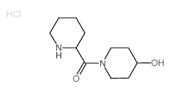 (4-Hydroxy-1-piperidinyl)(2-piperidinyl)methanone hydrochloride Structure