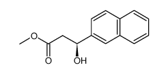 (3S) methyl 3-hydroxy-3-(2-naphthyl)propanoate结构式