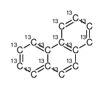 U-(13)C-phenanthrene Structure