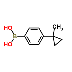 4-(1-甲基环丙基)苯硼酸结构式