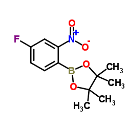 2-(4-fluoro-2-nitrophenyl)-4,4,5,5-tetramethyl-1,3,2-dioxaborolane Structure