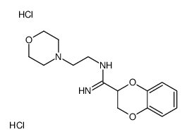 1,4-Benzodioxin-2-carboximidamide, 2,3-dihydro-N-(2-(4-morpholinyl)eth yl)-, dihydrochloride结构式
