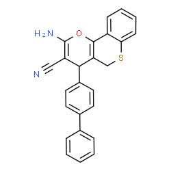 4H,5H-(1)Benzothiopyrano(4,3-b)pyran-3-carbonitrile, 2-amino-4-(1,1'-biphenyl)-4-yl-结构式