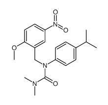 1-[(2-methoxy-5-nitrophenyl)methyl]-3,3-dimethyl-1-(4-propan-2-ylphenyl)urea Structure