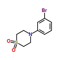 4-(3-Bromophenyl)thiomorpholine 1,1-dioxide结构式
