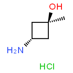 trans-3-hydroxy-3-methylcyclobutylamine hydrochloride Structure