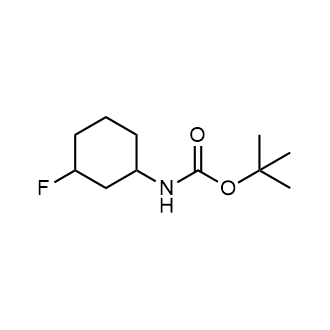(3-氟环己基)氨基甲酸叔丁酯结构式