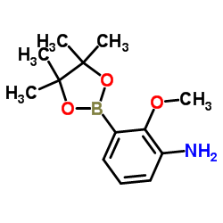 2-MEthoxy-3-(tetramethyl-1,3,2-dioxaborolan-2-yl)aniline Structure