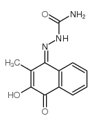 2-hydroxy-3-methyl-1,4-naphthoquinone monosemicarbazone结构式
