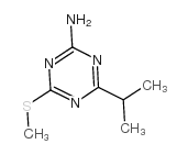 4-异丙基-6-甲硫基-1,3,5-三嗪-2-胺结构式