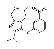 [5-(3-nitrophenyl)sulfanyl-4-propan-2-yl-1-propylimidazol-2-yl]methanol Structure