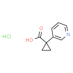 1-(吡啶-3-基)环丙烷-1-羧酸盐酸盐结构式