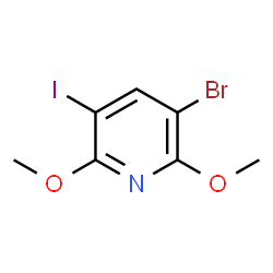 5-Bromo-3-iodo-2,6-dimethoxypyridine Structure