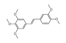 (E)-2-(3',4'-dimethoxyphenyl)-1-(3,4,5-trimethoxyphenyl)ethene结构式