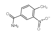 3-硝基-4-甲基苯甲酰胺结构式