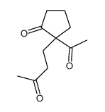 2-acetyl-2-(3-oxobutyl)cyclopentan-1-one结构式