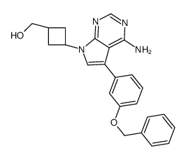(反式-3-(4-氨基-5-(3-(苄氧基)苯基)-7h-吡咯并[2,3-d]嘧啶-7-基)环丁基)甲醇结构式