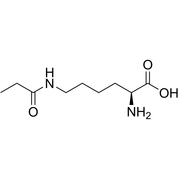 N6-(1-氧代丙基)-L-赖氨酸结构式
