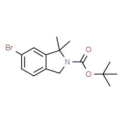6-溴-1,1-二甲基-2,3-二氢-1H-异吲哚-2-羧酸叔丁酯结构式