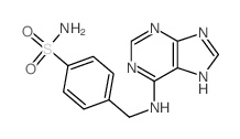 Benzenesulfonamide,4-[(9H-purin-6-ylamino)methyl]-结构式