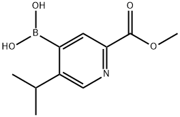 5-(iso-Propyl)-2-(methoxycarbonyl)pyridine-4-boronic acid结构式