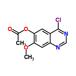 4-氯-6-乙酰氧基-7-甲氧基喹唑啉结构式