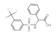 2-PHENYL-2-(([3-(TRIFLUOROMETHYL)PHENYL]SULFONYL)AMINO)ACETIC ACID结构式