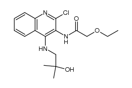 N-{2-chloro-4-[(2-hydroxy-2-methylpropyl)amino]quinolin-3-yl}-2-ethoxyacetamide结构式