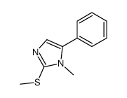 1-methyl-2-methylsulfanyl-5-phenylimidazole结构式