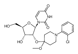2'-O-[1-(2-Chlorophenyl)-4-methoxypiperidin-4-yl]uridine结构式